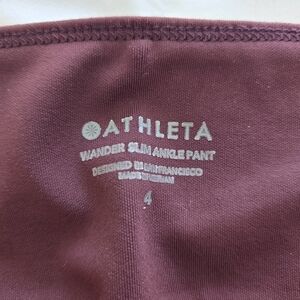 Athleta Wander Slim Ankle Pant in Plum